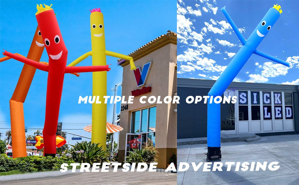 10-20ft Spooky Air Puppet Dancer Inflatable Wave Tube Wacky Wave Dancing Tube for Men Business Promotional Halloween Advertising