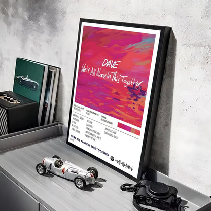 Rap D_Dave Album Painting Calligraphy Linen Canvas Poster Wall Prints for Living Room Bedroom Office Home Decoration