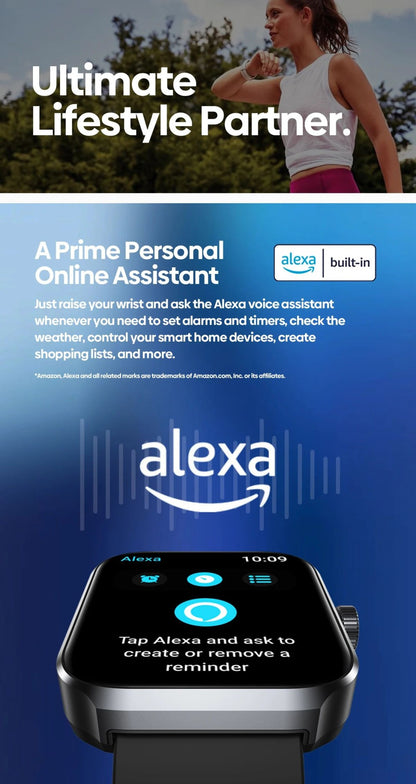 Novo Zeblaze Beyond 3 Plus GPS Smart Watch Tela AMOLED de 1,78'' Alexa Integrada Faz/Recebe Chamadas Telefone Smartwatch 3ATM