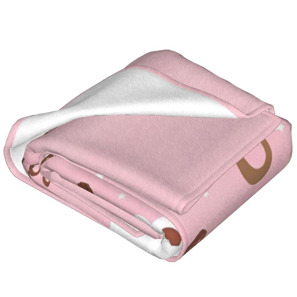 Sugarbunnies Sugar Rabbit Knitted Blanket Fleece Super Soft Throw Blankets for Outdoor Travel Bedroom Quilt