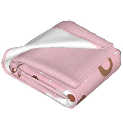 Sugarbunnies Sugar Rabbit Knitted Blanket Fleece Super Soft Throw Blankets for Outdoor Travel Bedroom Quilt