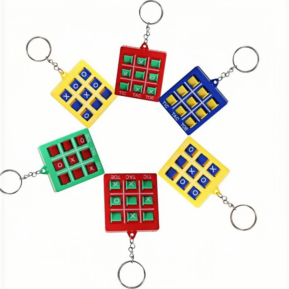 6-30PC with Key Chain Tic Tac Toe Puzzle Game Children Birthday Wedding Party Guest Gifts Kindergarten School Party Small Gifts