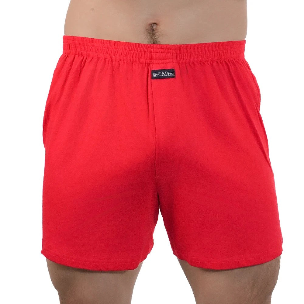 1pcs Men pijama 100% Cotton Pajama Shorts Summer Solid Elastic Waist Short Pants Casual Breathable Male Boxer Shorts Home Shorts