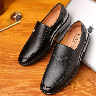 Leather Shoes Men's Business Shoes Luxury Brand Loafers Dress Moccasins Breathable Slip on Black Driving Shoes Male Formal Shoes