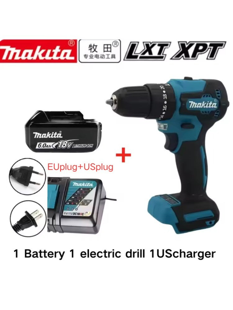 Furadeira/Parafusadeira de impacto elétrica sem fio, recarregável, sem escovas, Makita DDF487 original nova?
