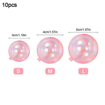 10pcs Colorful Ball Cake Topper Transparent Balloon Cupcake DIY Decoration For Birthday Party Wedding Anniversary Baby Shower