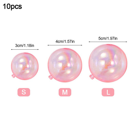 10pcs Colorful Ball Cake Topper Transparent Balloon Cupcake DIY Decoration For Birthday Party Wedding Anniversary Baby Shower