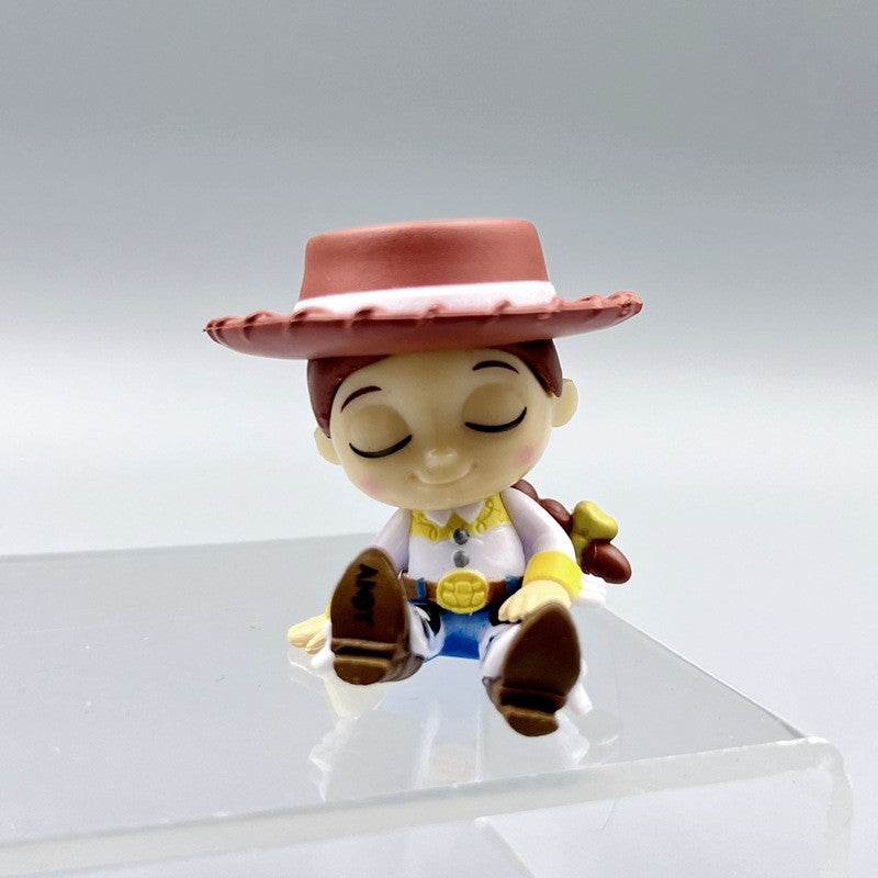 Bonecos de Anime Versão Q Toy Story Woody Alien Universidade Monstros James P. Sullivan Modelo Brinquedos Presente de Natal para Crianças