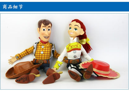Bonecos Articulados Toy Story - Buzz Lightyear Woody Rex Jessie Modelo de Bonecos de Desenho Animado da Moda Vocal para Brinquedos Divertidos de Presente