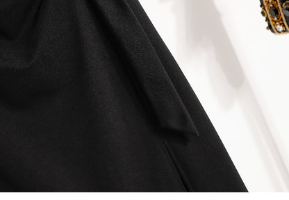 2025 Plus Size Elegant Asymmetrical Slit Skirts Autumn Winter Mid-Length A-Line Skirt Women's High Waist Oversized Suit Skirts