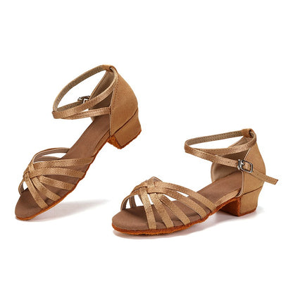 Girls Dance Shoes Kids Child Girl's Ballroom Latin Dance Shoes for Women Modern Jazz Dancing Shoes Training Shoes Salsa Sandals
