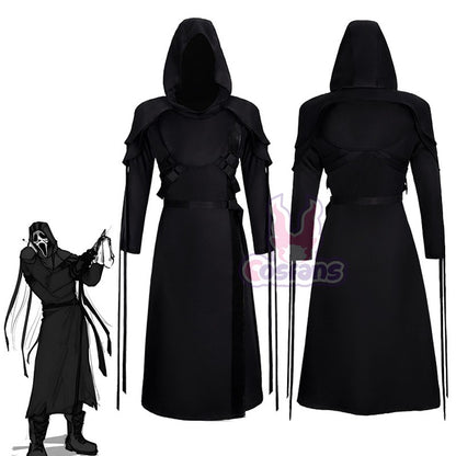 The Ghost Face Cosplay Costume Game Dead Daylight Role Play Uniform Halloween Carnival Party Outfit Men Women Medieval Costume