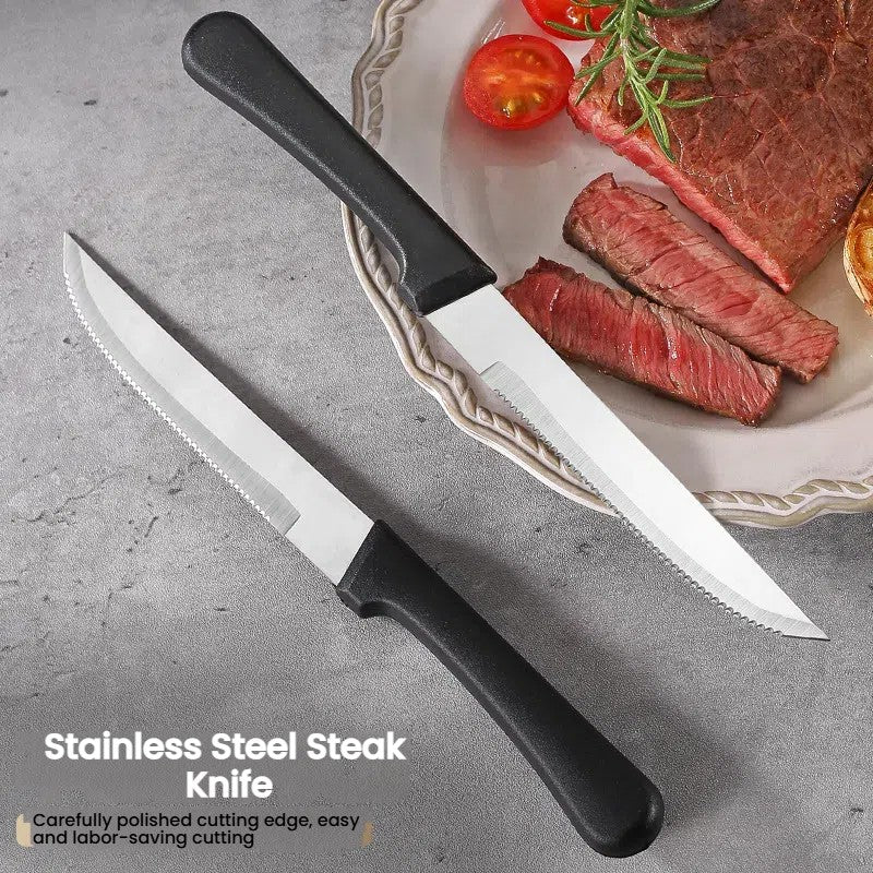 Stainless Steel Steak Knife Kitchen Utensils Cutlery Practical High Quality Plastic Handle Available In Dishwasher Peel Knife