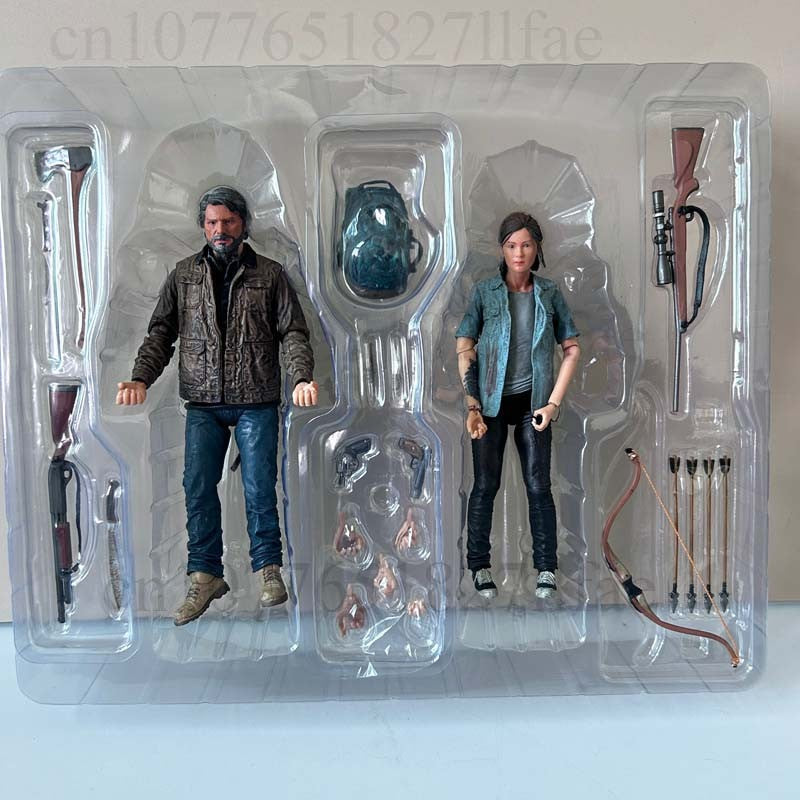 NECA The Last Of Us Part 2 Joel Ellie Com Arco Boneco de Ação 18cm Conjunto de 2 Peças Brinquedo Modelo Articulações Móveis Boneca Decoração de Quarto Presente