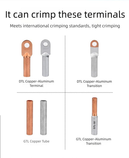 Ferramenta de Crimpagem Elétrica Hidráulica 10-240mm² Alicate Recarregável sem Escova ferramentas de eletricista Braçadeira de Fio Terminal Cobre/Alumínio