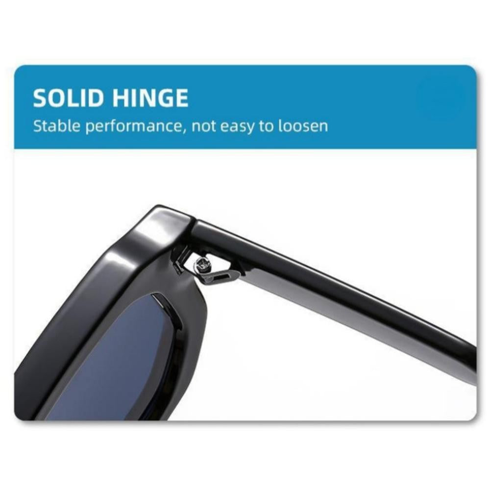 KLASSNUM Men Vintage Rectangle Frame Sunglasses Fashion Retro Sun Glasses Luxury Brand Design UV400 Shades Eyewear Women Goggles