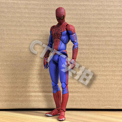 Boneco de Ação Ct Toys Homem-Aranha Mafex 001 Peter Parker Andrew Garfield - The Amazing Spider-Man Shf Anime Modelo de Brinquedo Colecionável