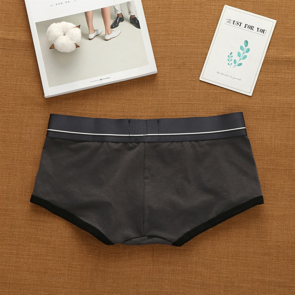 Addicted Men's Cotton Underwear Low Waist Sexy Trendy Briefs Comfortable Sweat-Absorbent Antibacterial Boxer Shorts Underpants