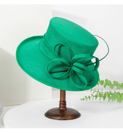 Moda Luxo Moda Pena Chapéu Chá Igreja Elegante Fotografia Cartola Feminina Banquete Fascinator Chapéus Formais de Casamento