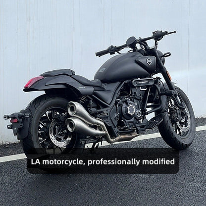 For VOGE CU525 special modified accessory HA dolphin dual exhaust system - the full-length sound is deep and low-pitched.