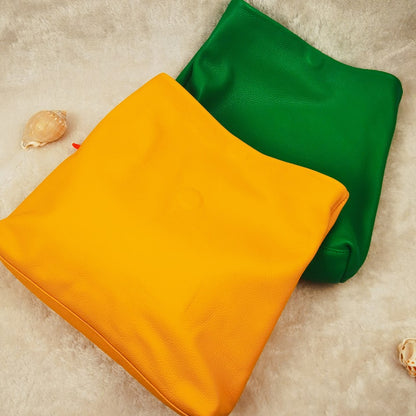 100% genuine leather Cowhide Handbag High Quality Leather Women's Foldable Designer Handbag Simple Magnet Handle Bags