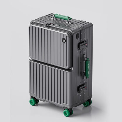 COLENARA Multifunctional Suitcase Front Opening Boarding Case Laptop Trolley Case USB Charging 20"24"26 Inch Travel Luggage