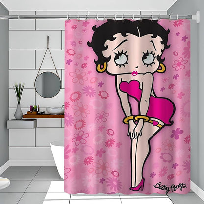 Cute B-Betty Boop Printing Bathroom Shower Curtain Polyester Waterproof And Mildew Proof Home Decoration Curtain