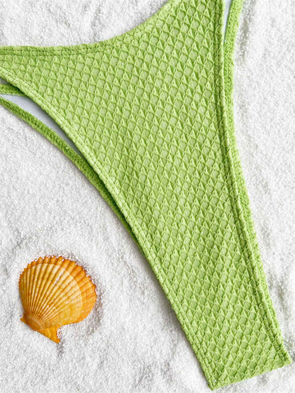 Sexy hollow tie swimsuit One Piece bikinis Swimwear halter high waist backless lace up bathing suit beach outfits bodysuits