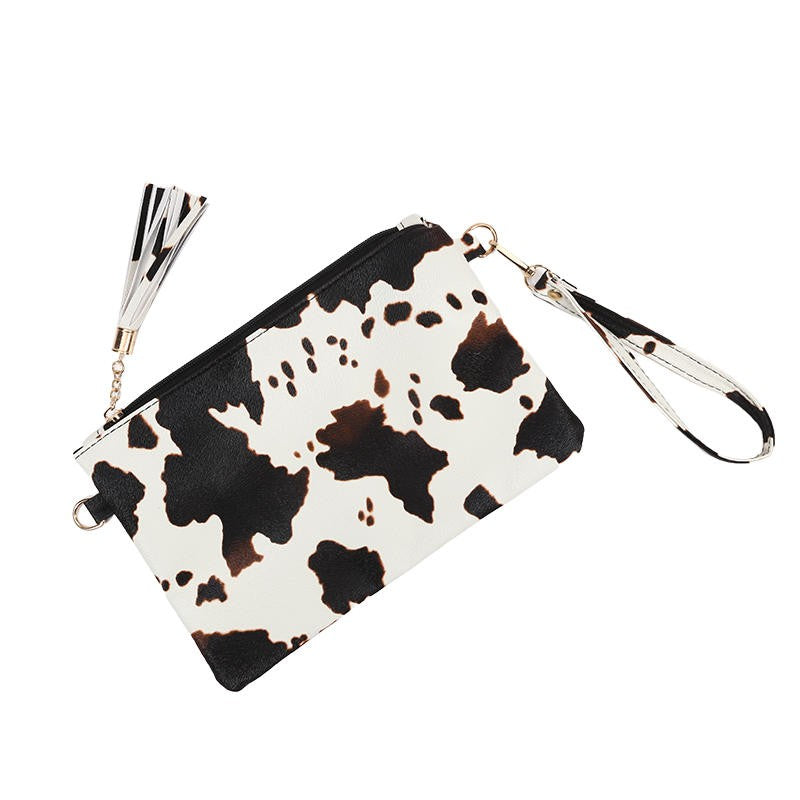 Women Clutch Bag Leopard Print Long Wallets Female Fashion Design PU Leather Wallet Messenger Bag Ladies Elegant Handbag 2025