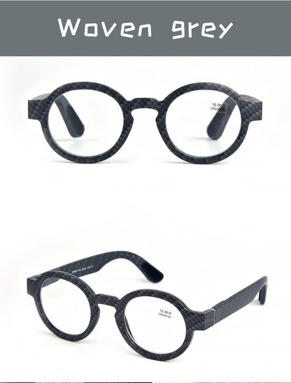 Guanhao Brand Men Reading Glasses Vintage Round Frame Clear Elderly Glasses Thick Frame Large Frame Women's Presbyopia Glasses