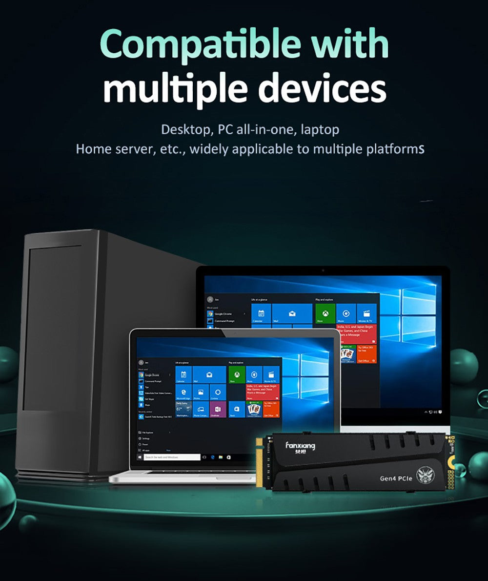 Fanxiang S660/S770/S880 SSD NVMe M2 PCIe4.0x4 1TB 2TB 4TB Unidade de Estado Sólido Interna para PlayStation5/PS5 SSD de Desktop