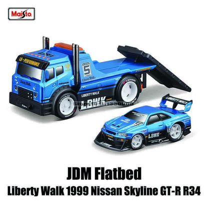 Maisto 1:64 1972 Datsun 240Z BRE JDM Reboque Caminhão Cama Americana clássica Muscle Car Modelo Die-Cast Coleção Presente