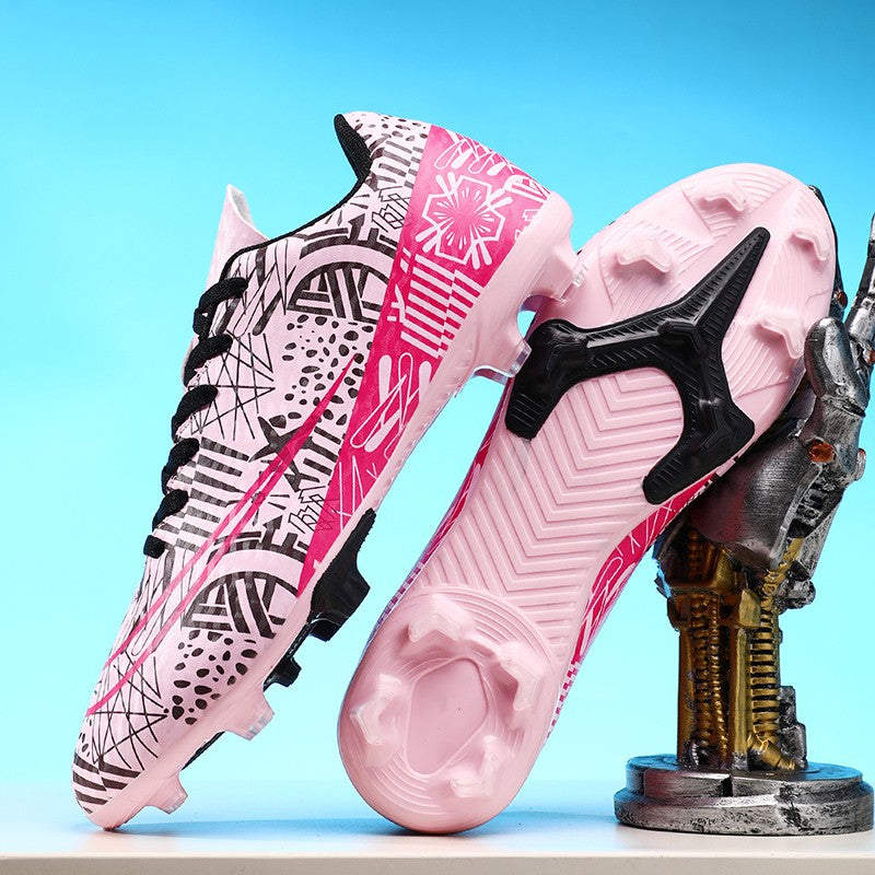 Men Soccer Shoes Adult Kids FG Football Boots Cleats Grass Training Turf Shoes Outdoor Non Slip Futsal Sneakers Unisex