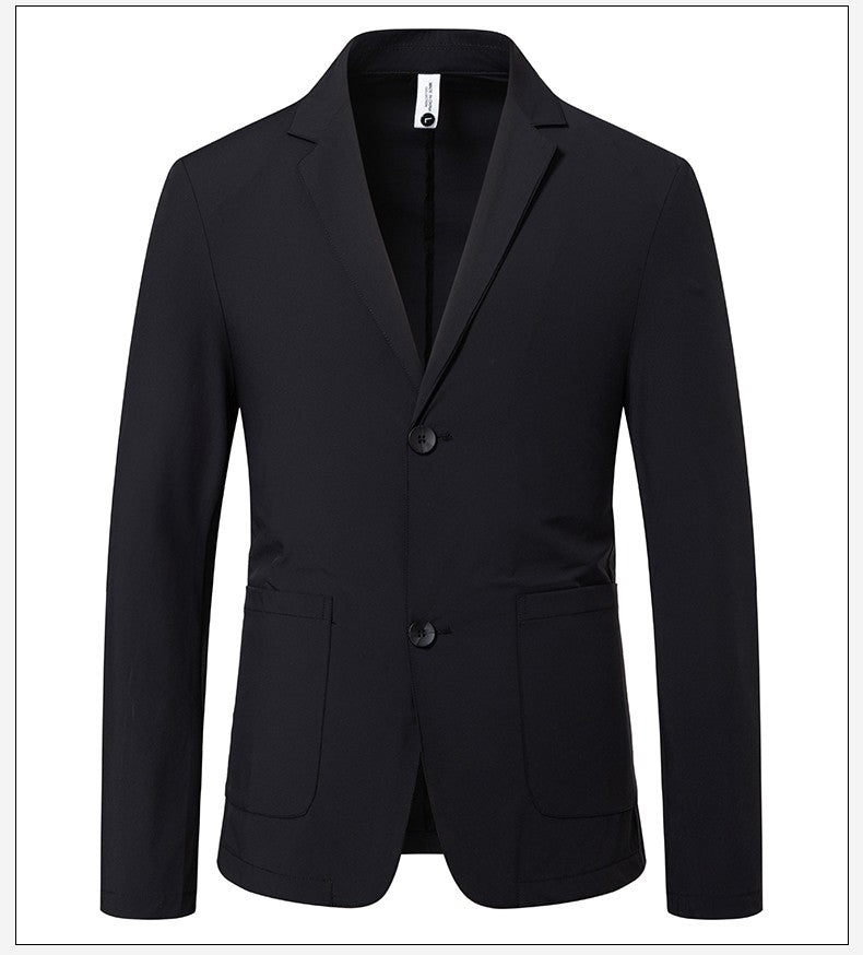 Sun Protection Clothing for Men, Casual Business Wear, Summer Light, Fashionable, Breathable, Sports and Outdoor Ice Silk Blazer