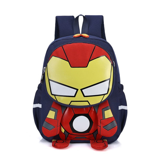 Marvel Spider-Man Captain America Iron Man Cute Cartoon Kids Backpack School Bag for Boys Lightweight Kindergarten Shoulder Bag