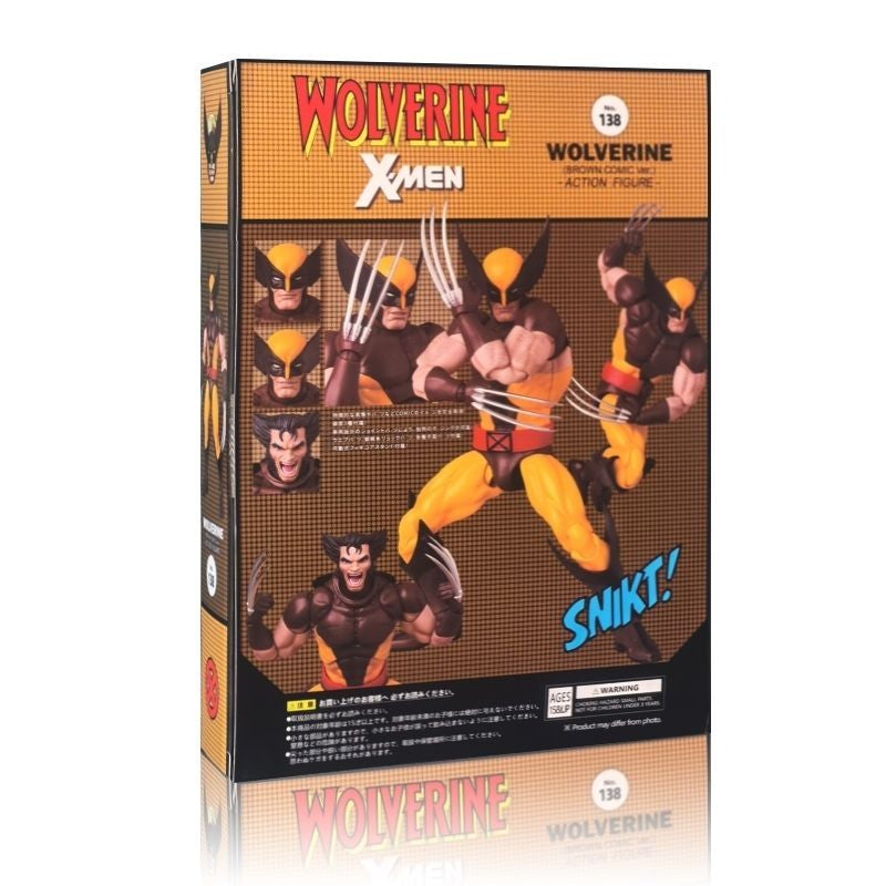 New CT Toys Mafex 96 Wolverine Boneco Marrom Quadrinhos X-Men Boneco de Ação Mafex 138 Shf Anime Estatueta Modelo Ko Brinquedo Presentes