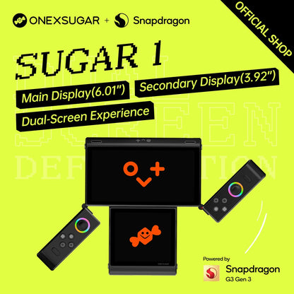 OneXugar SUGAR 1 Foldable Dual OLED Handheld Game Console Android 14 Snapdragon G3 Gen3 16GB 512GB Portable Gaming Handheld