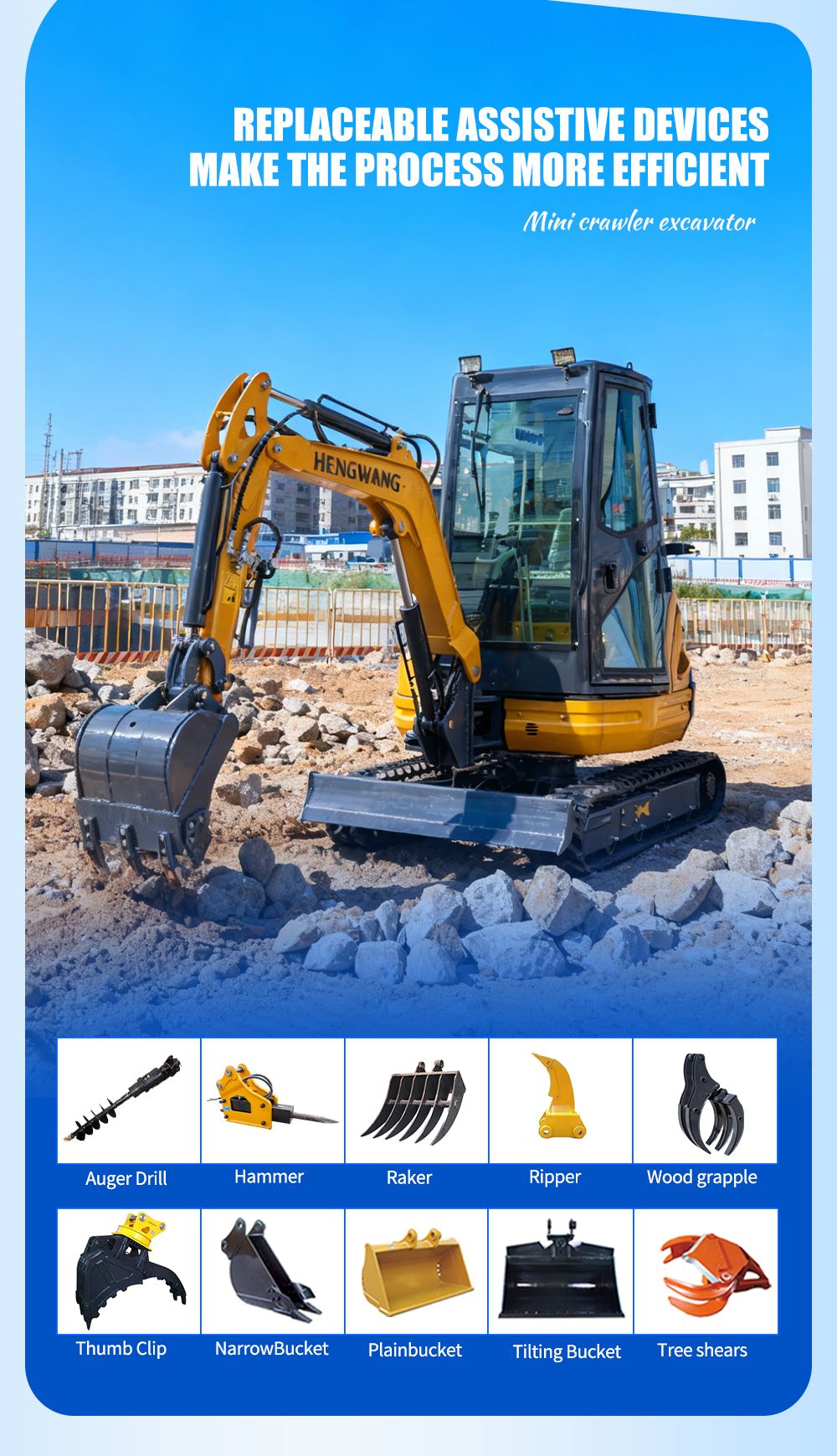 Ar Condicionado Cabine Escavadeira Mini de Esteira 2,5 Toneladas Trator Agrícola a Diesel Mini Escavadeira Hidráulica Máquinas de Construção