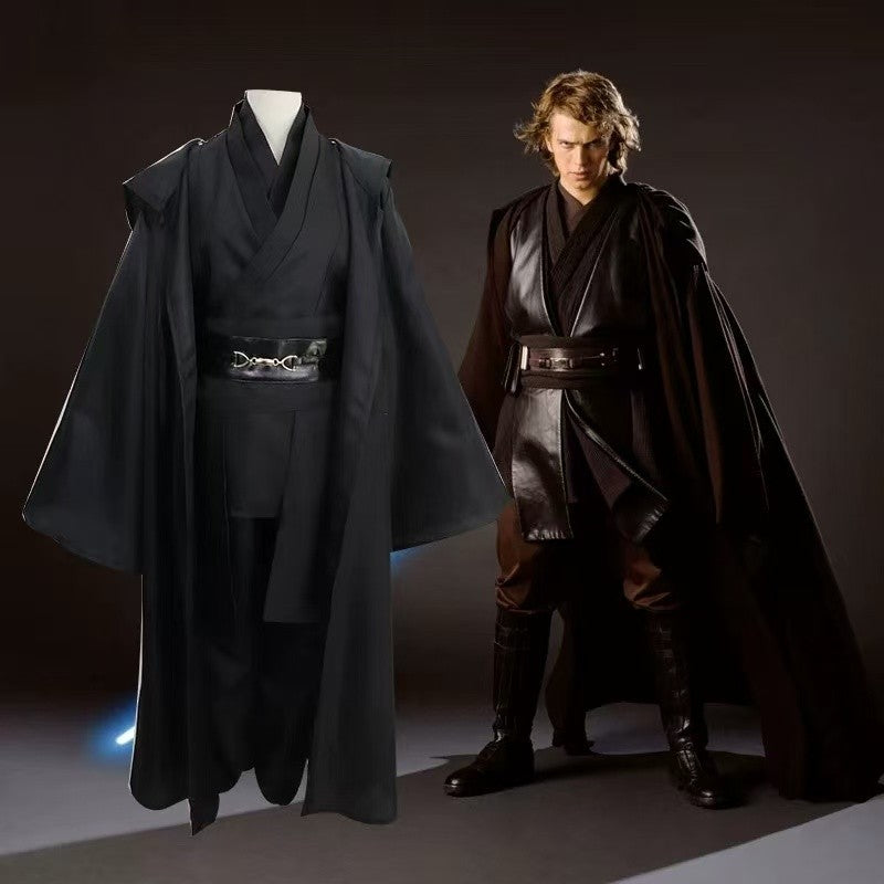 Obi Wan Kenobi Jedi Warrior Cosplay Costume Adult Kids Unisex Cloak Friar Uniform Robe Full Set Halloween Carnival Outfits