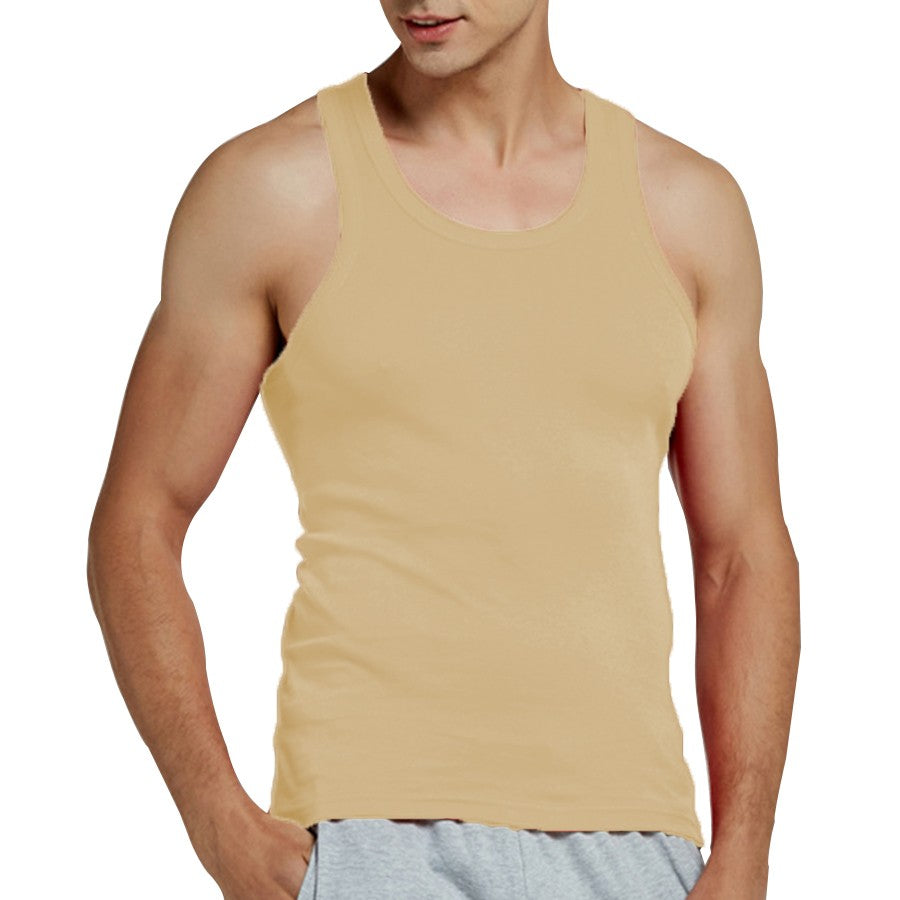 Tank Tops Men 2025 Summer 100% Cotton Cool Fitness Vest Sleeveless Tops Gym Slim Colorful Casual Undershirt Male 7 Colors 1PCS