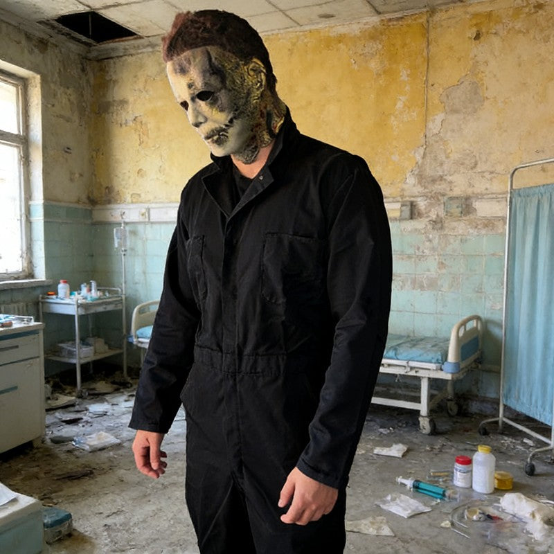 New horror film Michael Myers Mask Halloween Thriller Headset Cosplay Horror Killer Full Face Latex Helmet Party Costume Props