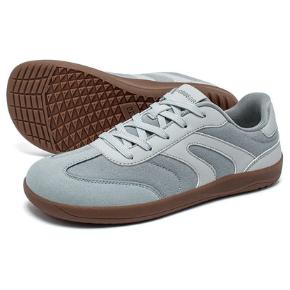 HOBIBEAR Barefoot Wide Toe Sneakers Unisex Zero Drop Minimalist Canvas Shoes Non Slip Lace Up Walking Sneaker