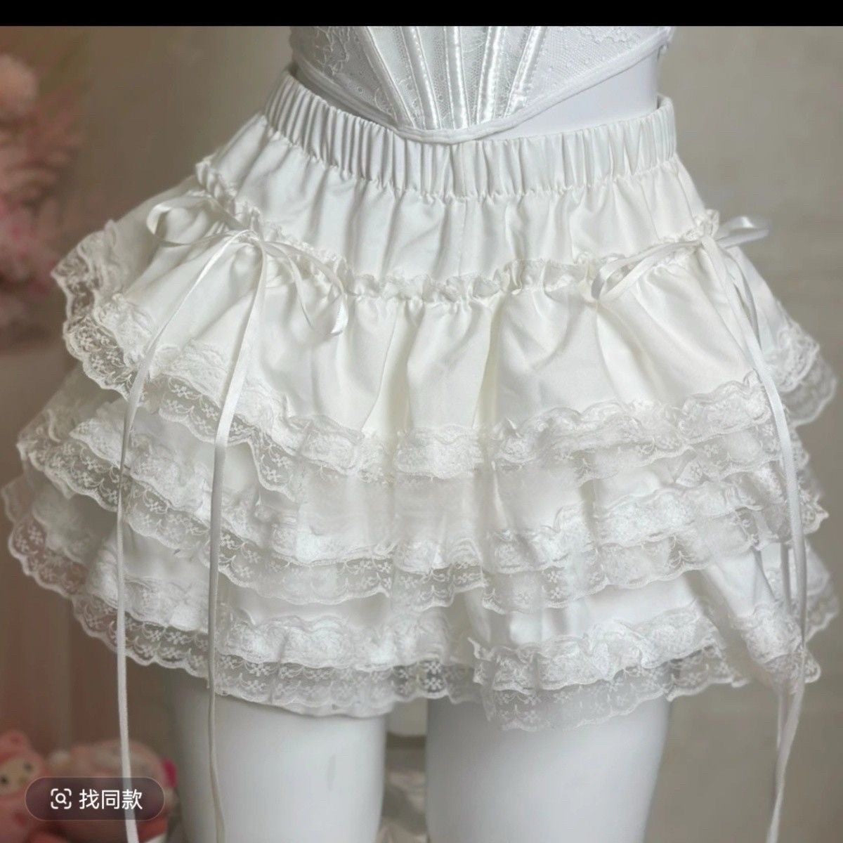 Sweet White High Waist Fluffy Ballet Mini Skirt for Small Figures Trendy Short Puffy Skirt Women's Fashion Half-length Skirts