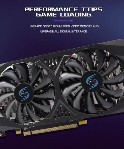 Placa de Vídeo para Jogos RX 580 8GB 2048SP GPU Radeon Série RX580 Placa de Vídeo para Computador de Mesa para Jogos