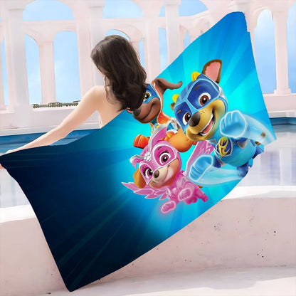 TV Paw Anime P-Patrols Anime Beach Swimming Towel Soft Absorbent Washcloth Children's Gifts For Kids Travel Camping Gym