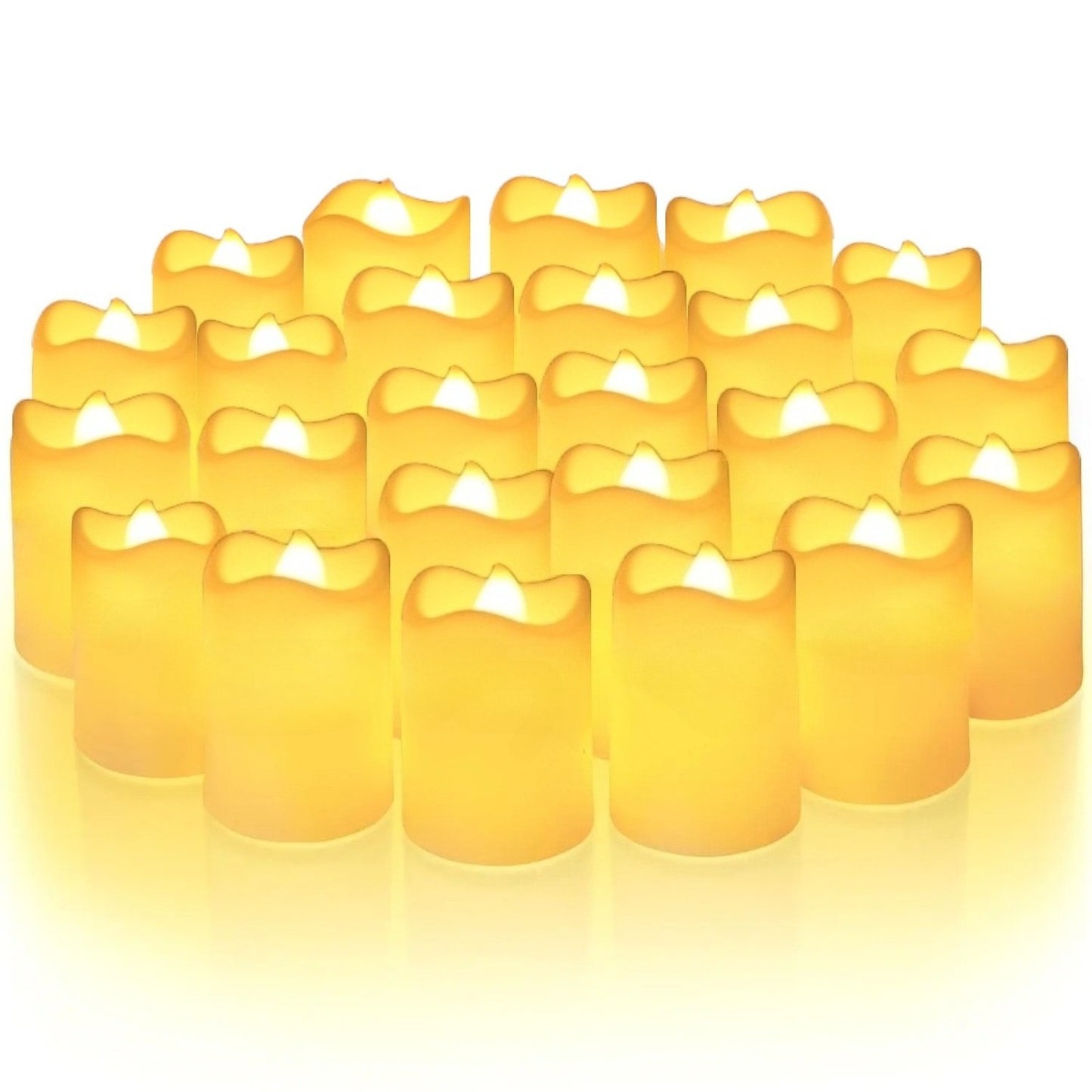 24/48Pcs Flameless LED Candle Lights Battery Powered Creative Wishing Tea Lamp Warm White Halloween Wedding Christmas Decoration