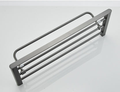 VGX Gold Bathroom Towel Holder Stainless Steel Towel Rack Folding Movable Bath Towel Bar Bathroom Hardware Accessories Grey