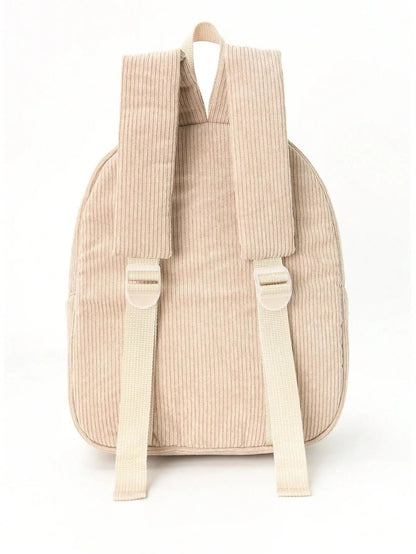 Cute Cartoon Bear Embroidered Corduroy Children's Backpack Suitable for Boys and Girls Kindergarten Elementary School Gifts