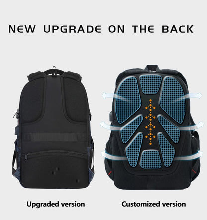 2025 New Waterproof Man Backpack Fit 17inch Laptop USB Charging Backpack Women Oxford Travel Male Bag Vintage School Bag Mochila