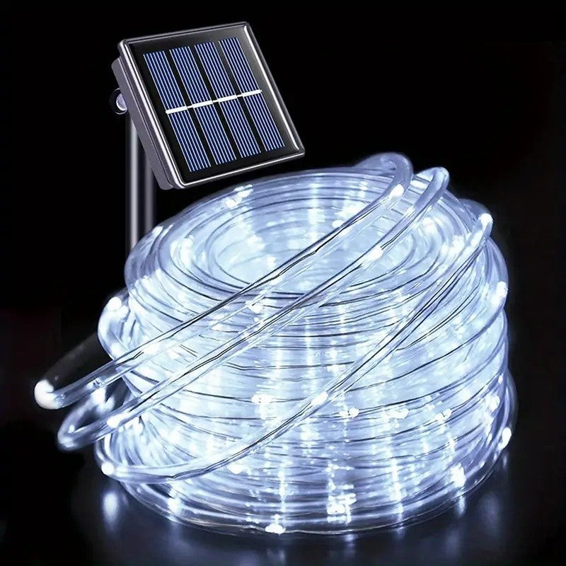 LED Solar Rope Lights Outdoor 50/100/200LEDs 8 Modes waterproof String lights for Garden Christmas Halloween Weddings Decor